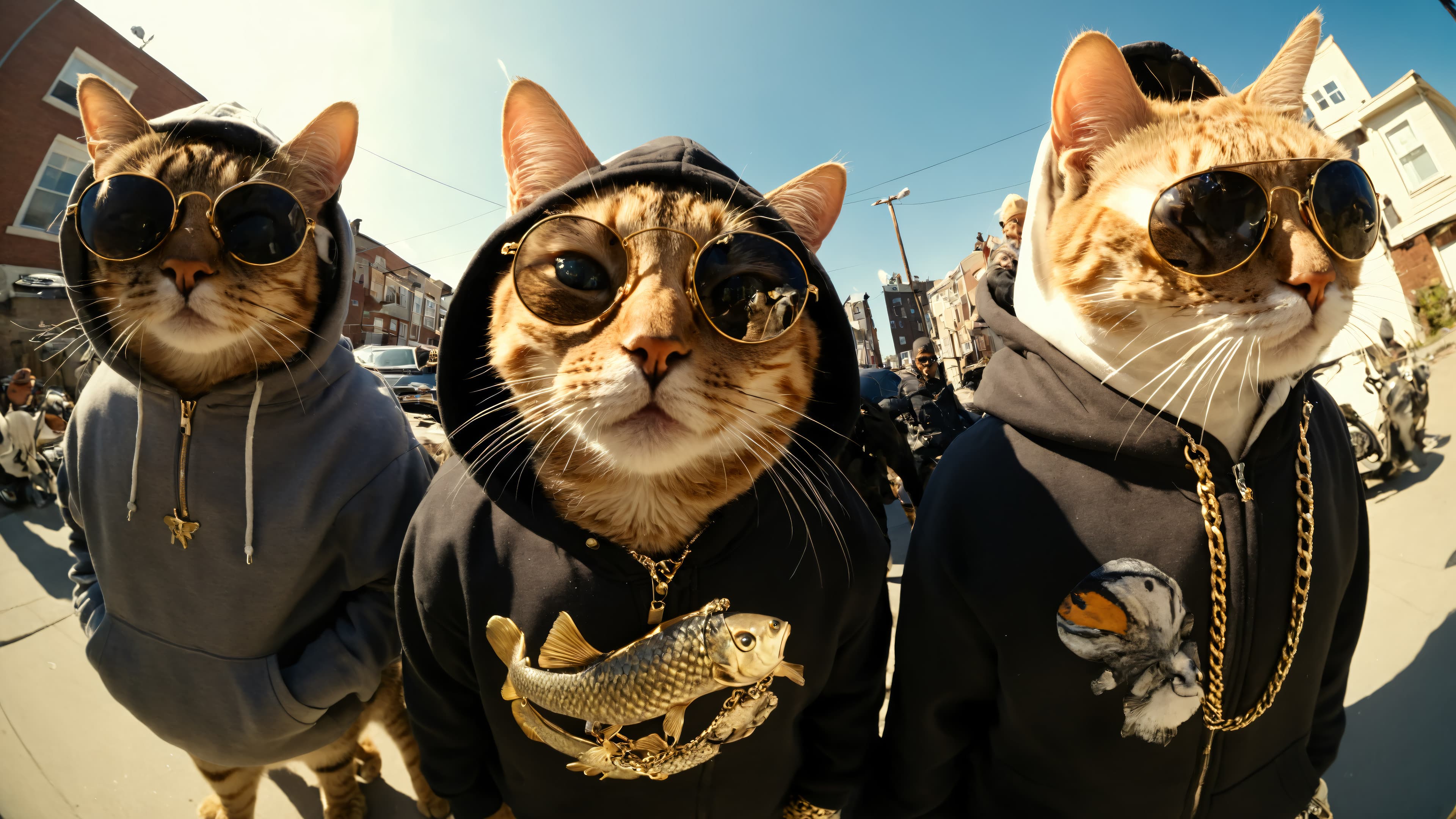 Cat Sunglasses Gangster Digital Art Animal 4k
