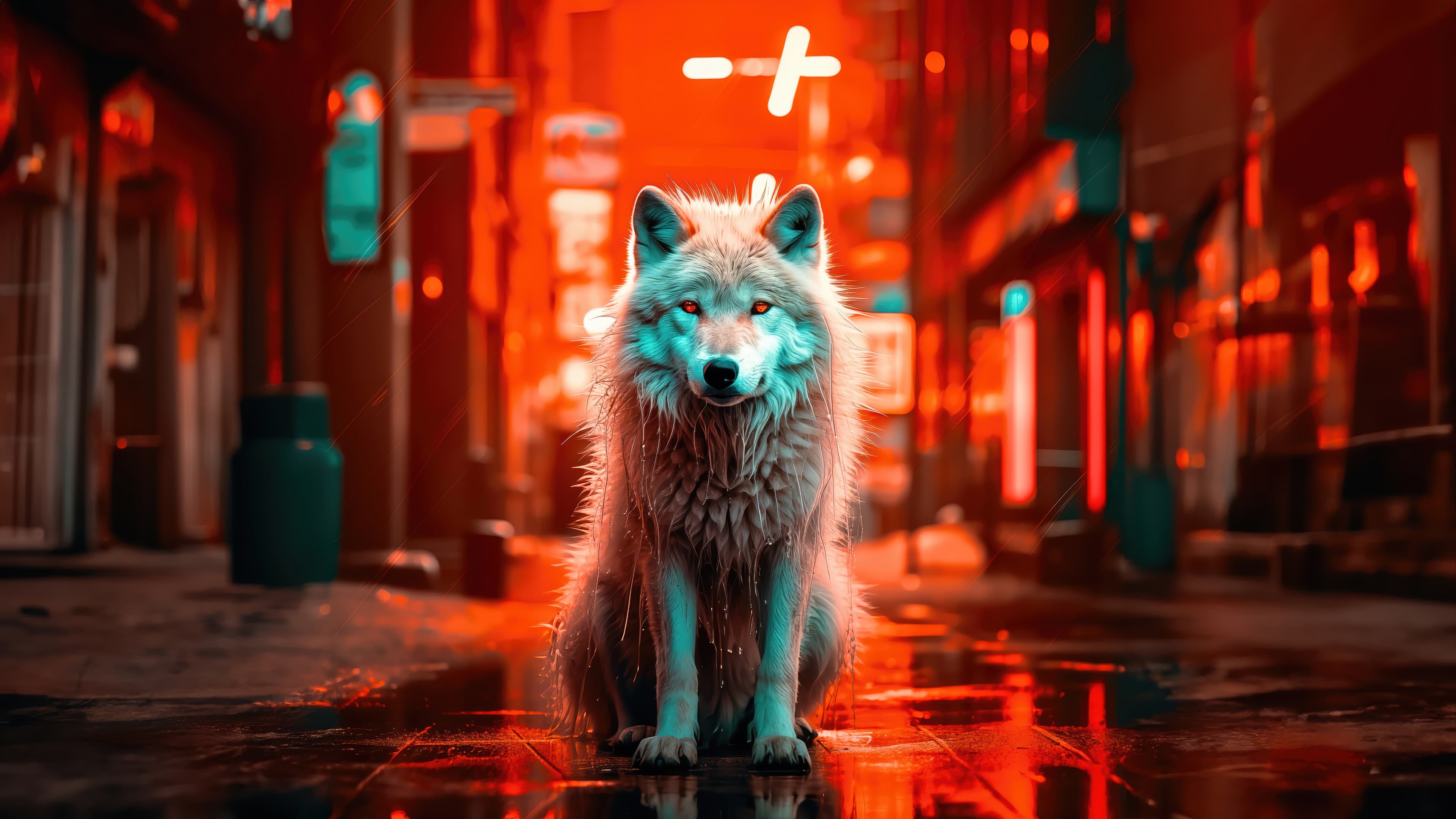Wolf Digital Art 4k Wallpaper
