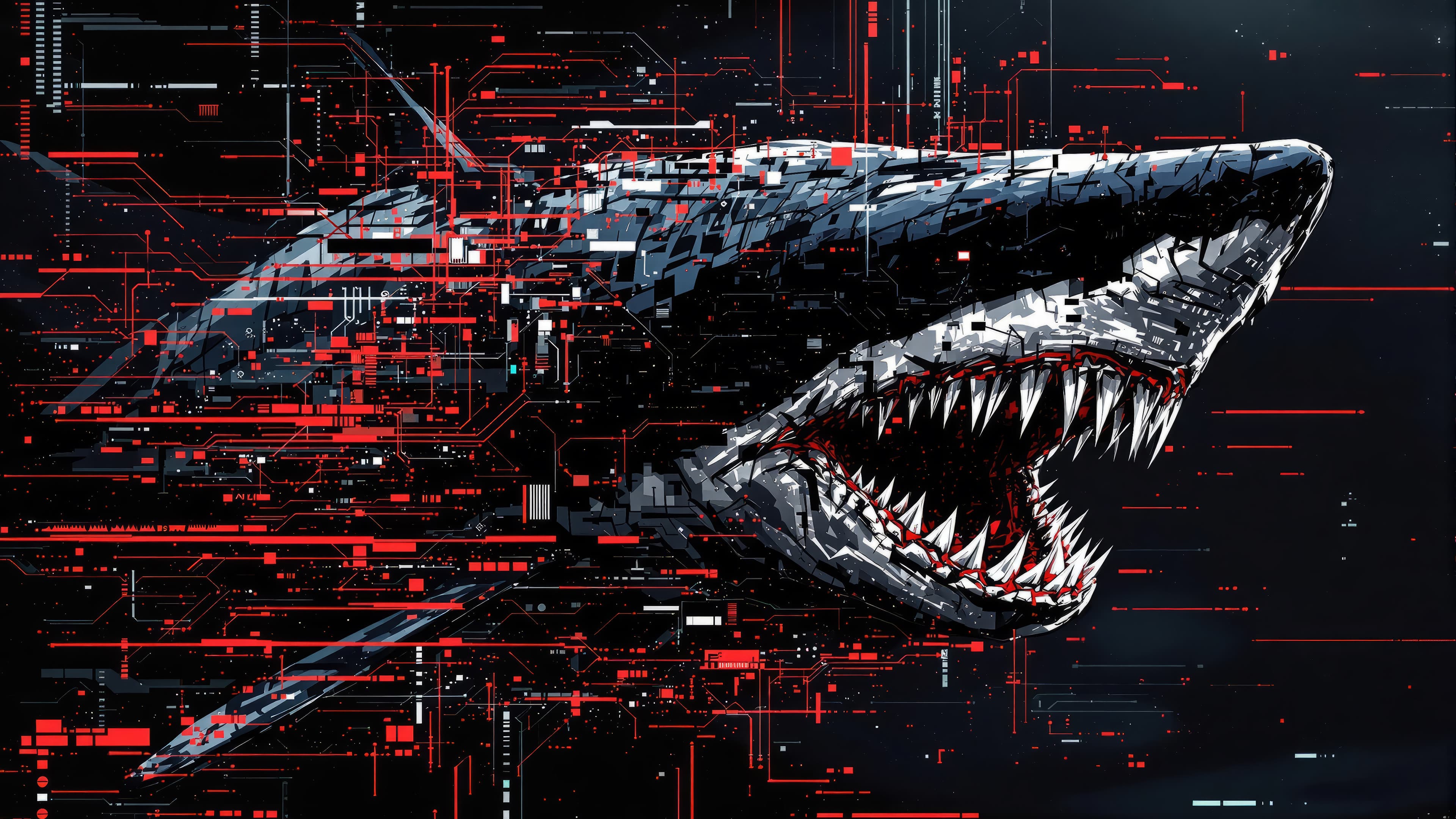 Shark Digital Art 4k Wallpaper