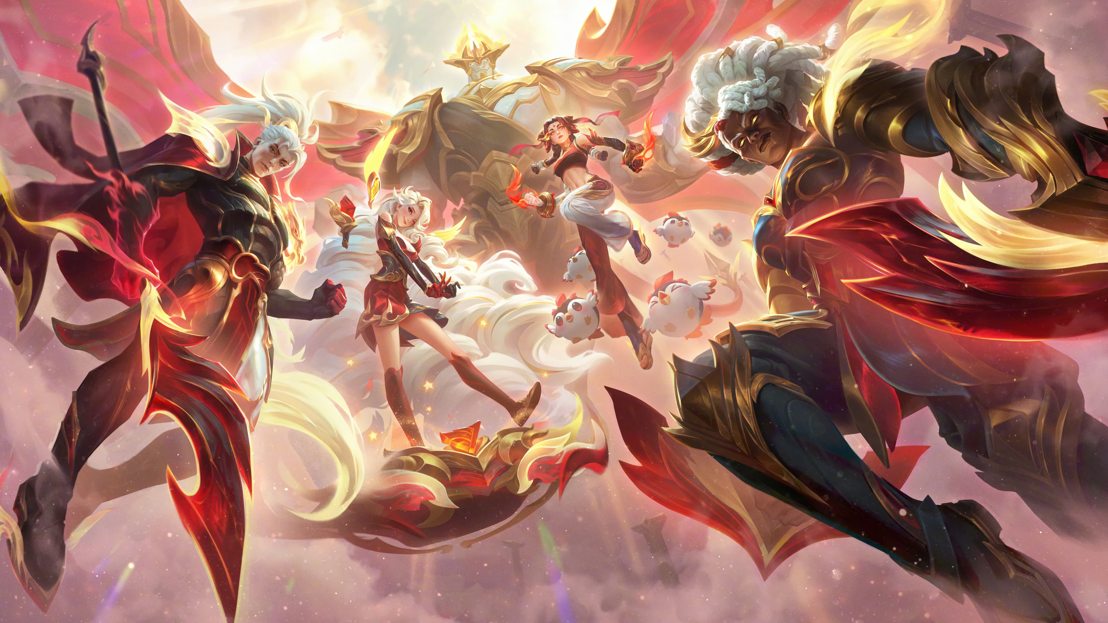 T1 Xin Zhao Ambessa Seraphine Yunara Galio Lol Skin Splash Art 8k